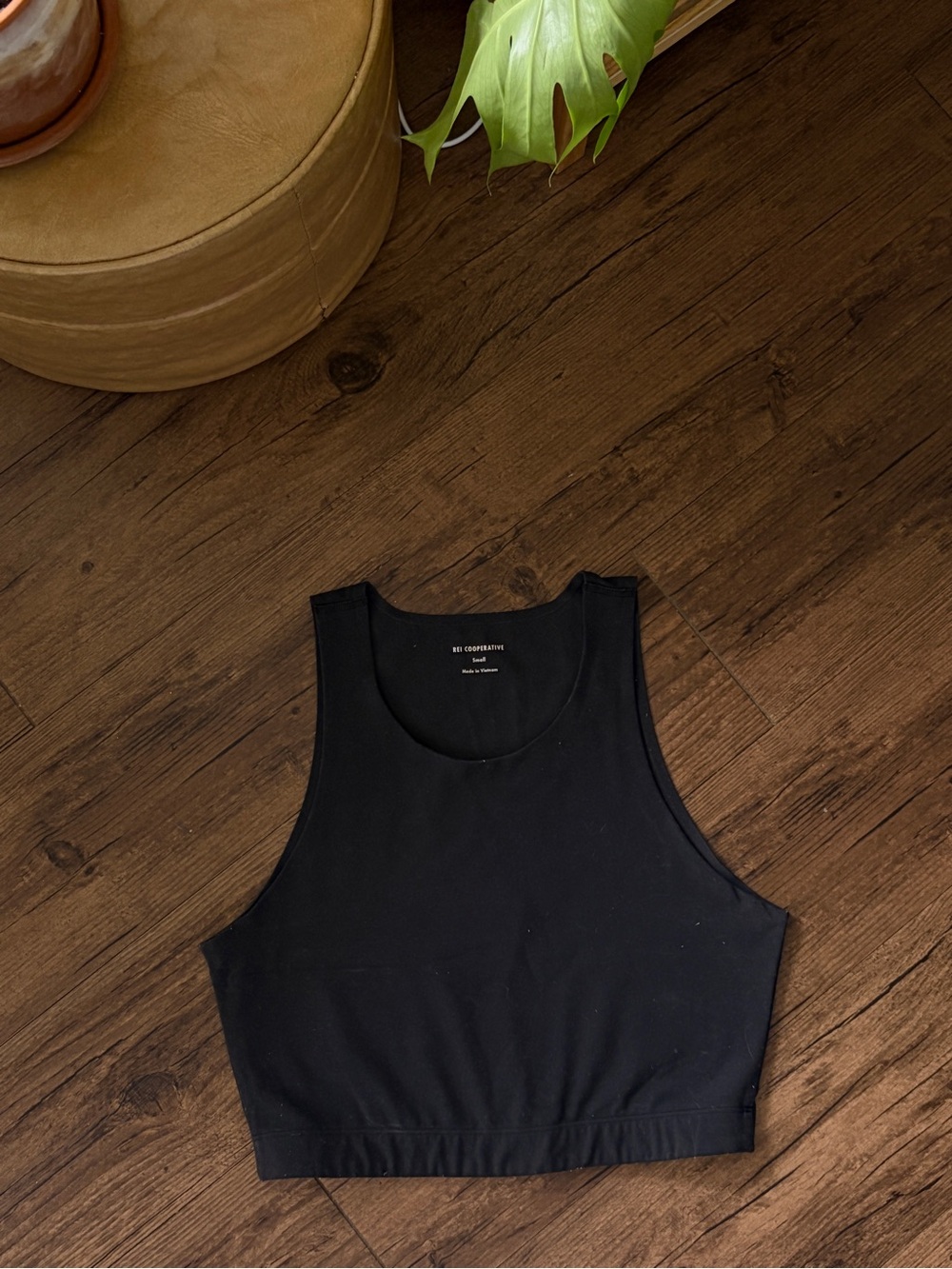Cooperative Black Cropped Tank - Stretch Scoop Neck